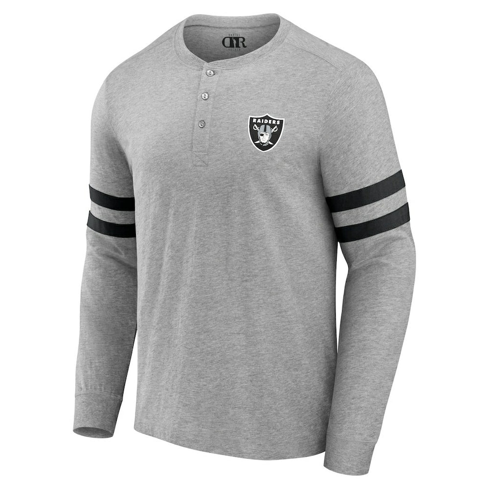 Fanatics Las Vegas Raiders NFL x Darius Rucker Collection Henley Long Sleeve T-Shirt Heather Gray