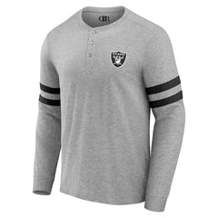Fanatics Las Vegas Raiders NFL x Darius Rucker Collection Henley Long Sleeve T-Shirt Heather Gray