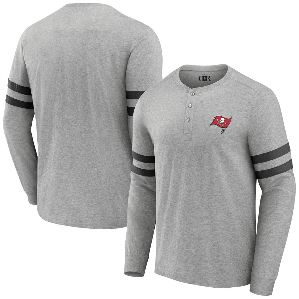 Fanatics Tampa Bay Buccaneers NFL x Darius Rucker Collection Henley Long Sleeve T-Shirt Heather Gray