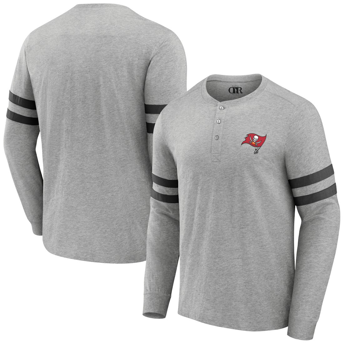 Fanatics Tampa Bay Buccaneers NFL x Darius Rucker Collection Henley Long Sleeve T-Shirt Heather Gray