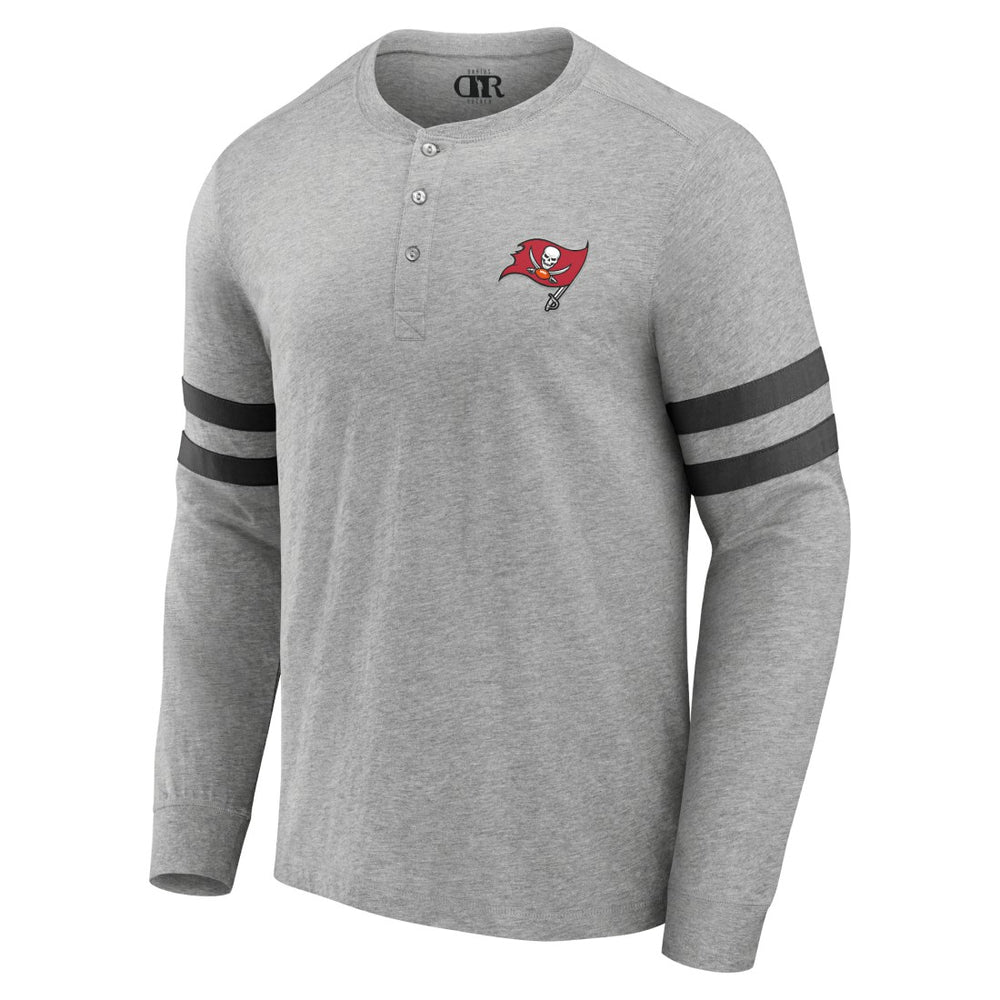 Fanatics Tampa Bay Buccaneers NFL x Darius Rucker Collection Henley Long Sleeve T-Shirt Heather Gray