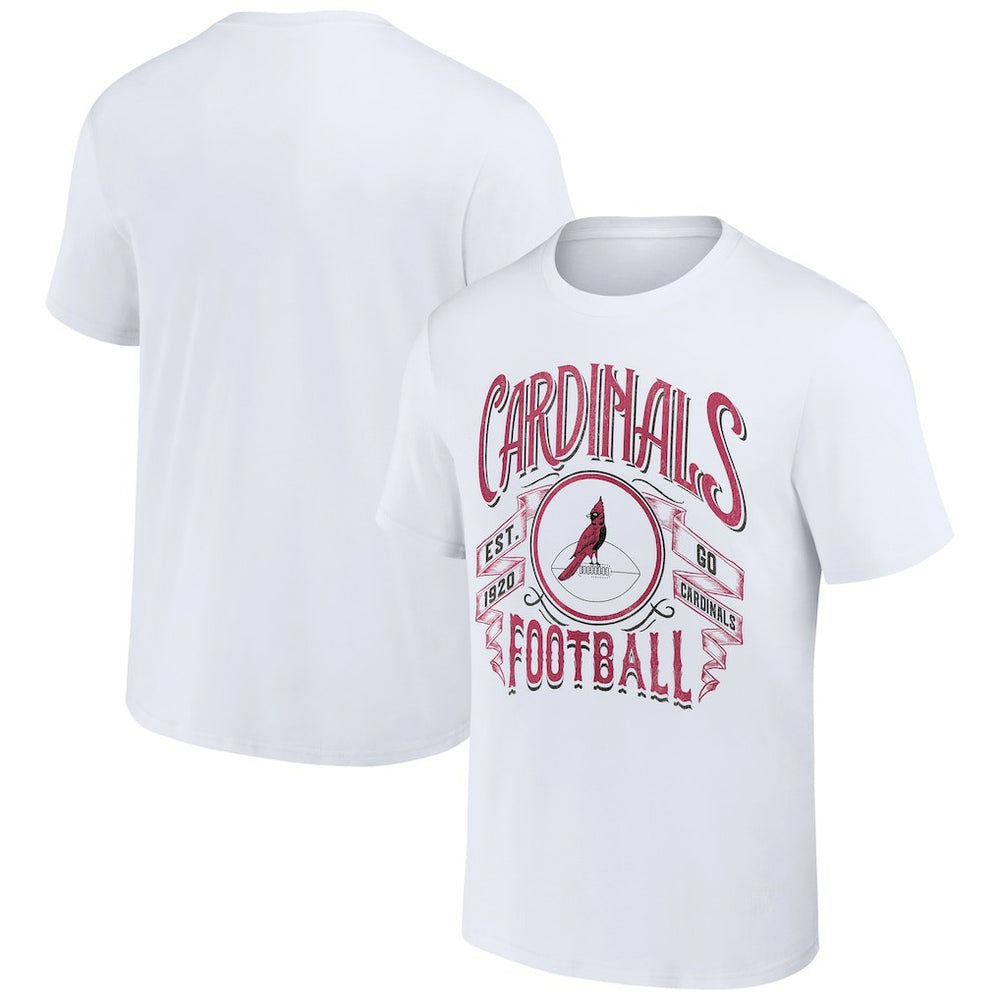 Fanatics Arizona Cardinals NFL x Darius Rucker Collection Vintage Football T-Shirt White