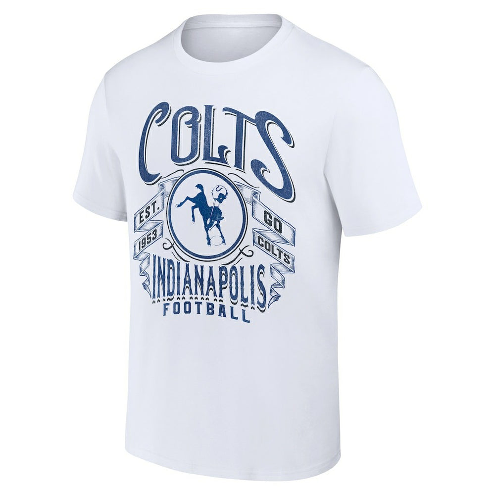 Fanatics Indianapolis Colts NFL x Darius Rucker Collection Vintage Football T-Shirt White