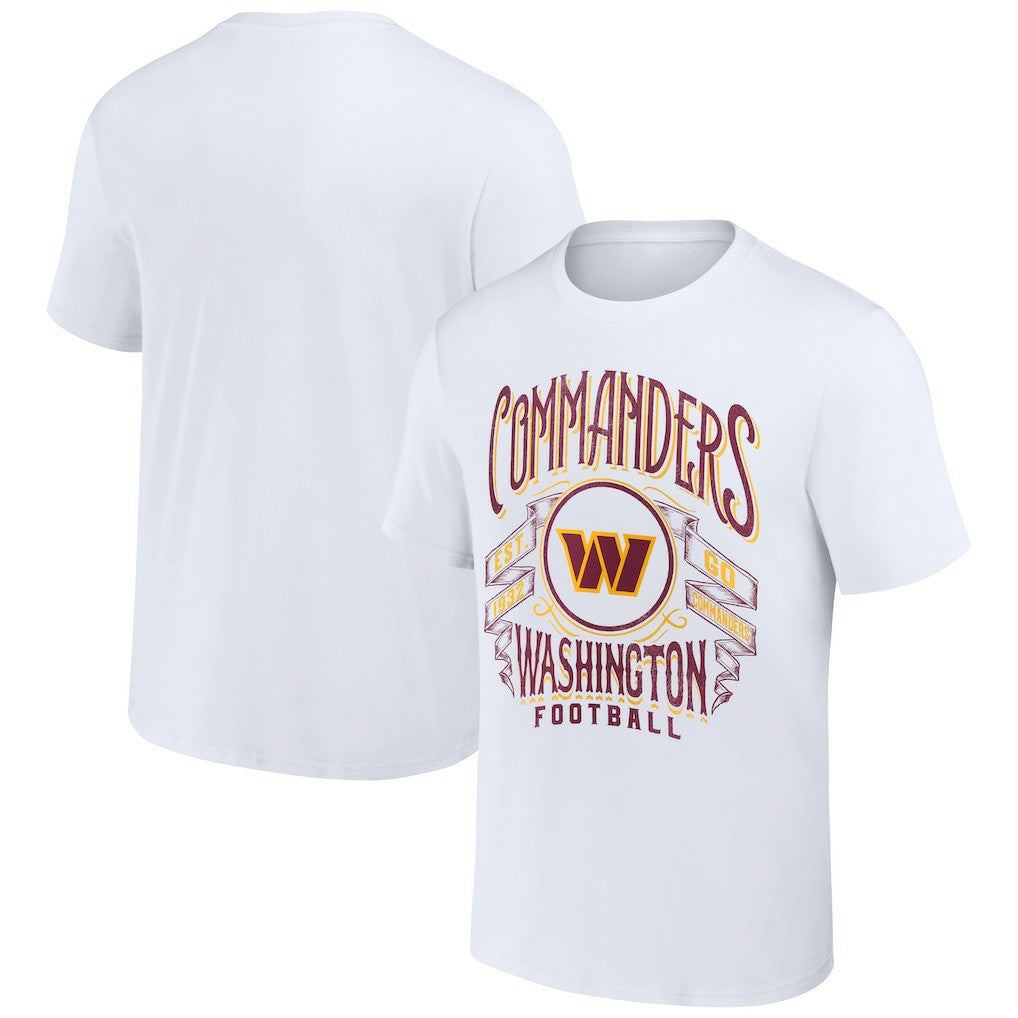 Fanatics Washington Commanders NFL x Darius Rucker Collection Vintage Football T-Shirt White