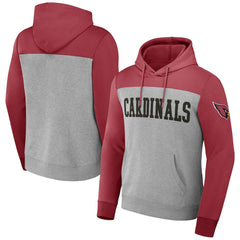 Fanatics Arizona Cardinals NFL x Darius Rucker Collection Color Blocked Pullover Hoodie Heather Gray