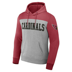 Fanatics Arizona Cardinals NFL x Darius Rucker Collection Color Blocked Pullover Hoodie Heather Gray