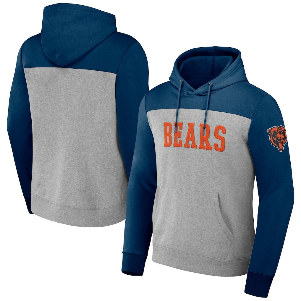 Fanatics Chicago Bears NFL x Darius Rucker Collection Color Blocked Pullover Hoodie Heather Gray