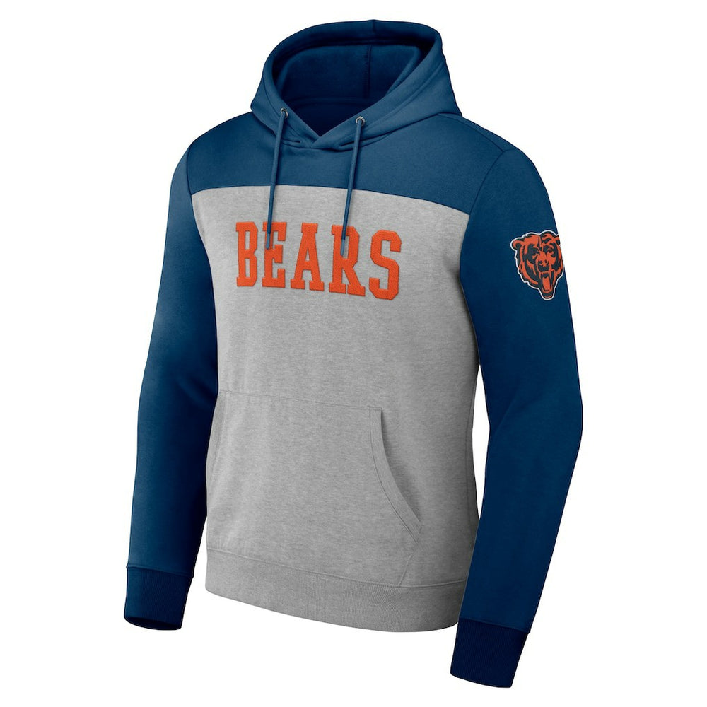 Fanatics Chicago Bears NFL x Darius Rucker Collection Color Blocked Pullover Hoodie Heather Gray