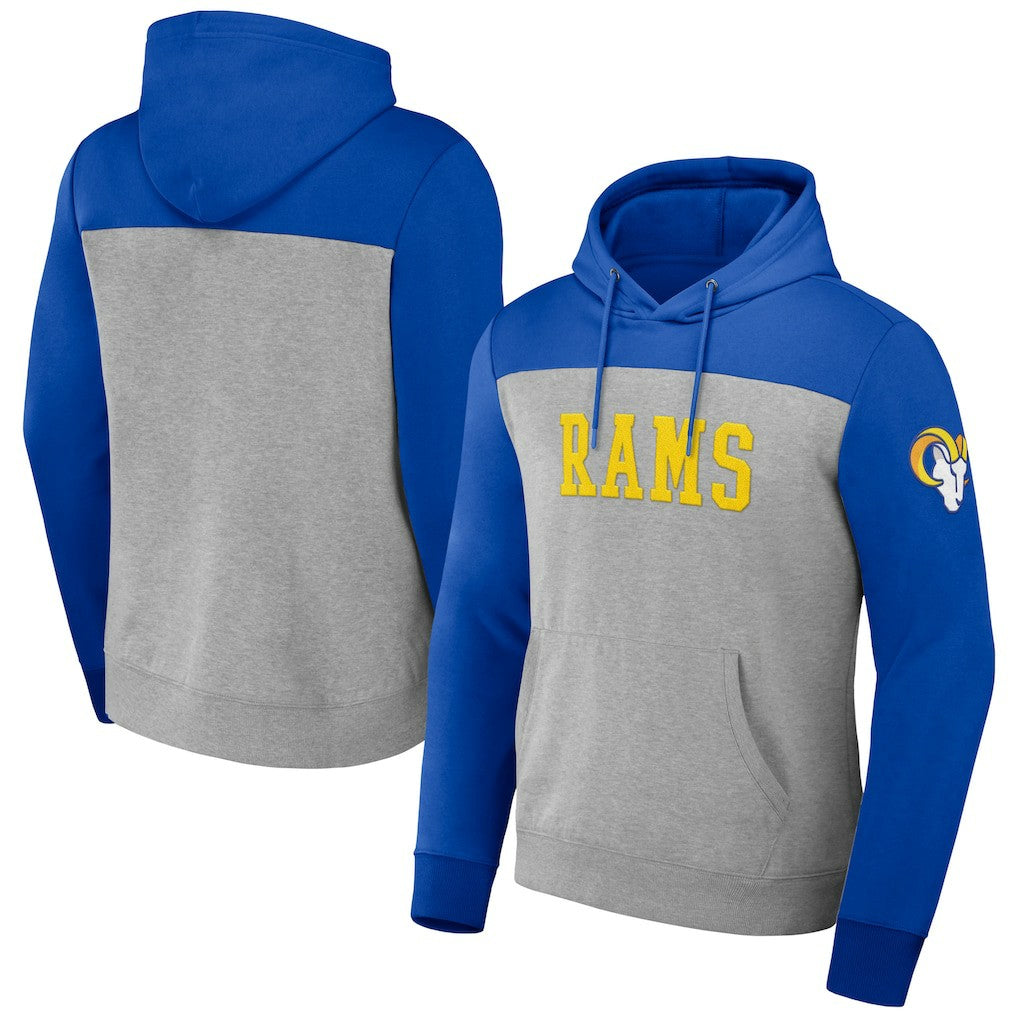 Fanatics Los Angeles Rams NFL x Darius Rucker Collection Color Blocked Pullover Hoodie Heather Gray