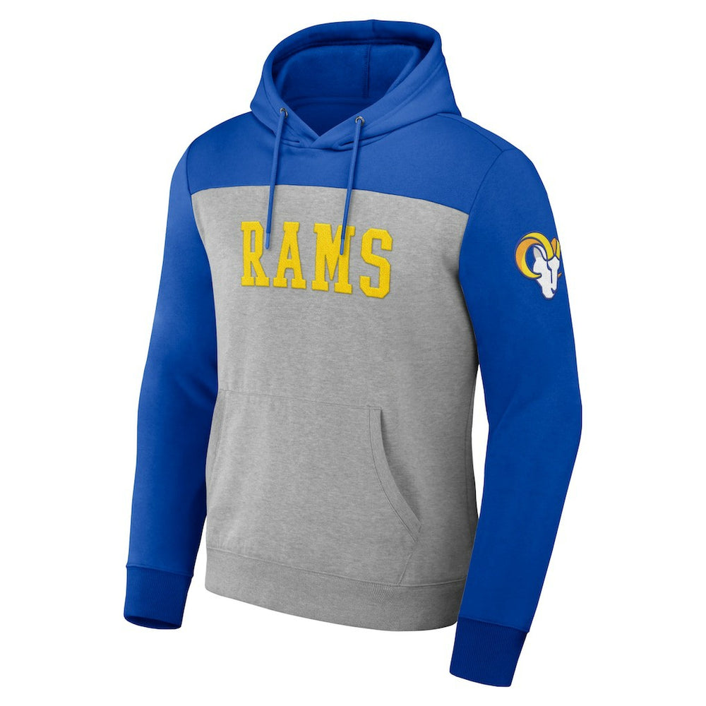 Fanatics Los Angeles Rams NFL x Darius Rucker Collection Color Blocked Pullover Hoodie Heather Gray