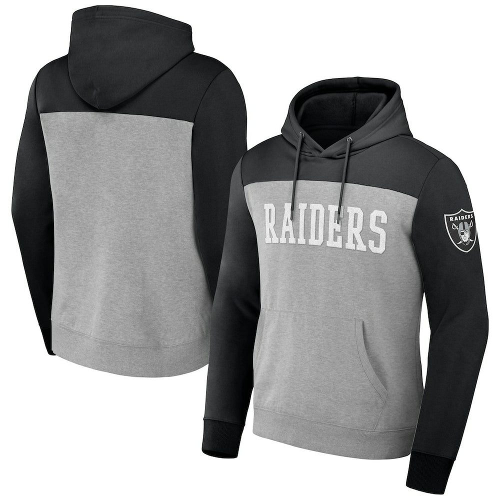 Fanatics Las Vegas Raiders NFL x Darius Rucker Collection Color Blocked Pullover Hoodie Heather Gray