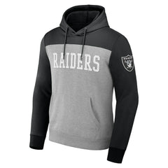 Fanatics Las Vegas Raiders NFL x Darius Rucker Collection Color Blocked Pullover Hoodie Heather Gray