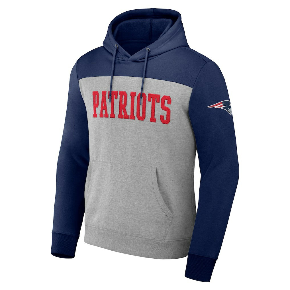 Fanatics New England Patriots NFL x Darius Rucker Collection Color Blocked Pullover Hoodie Heather Gray