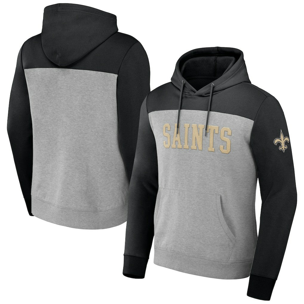 Fanatics New Orleans Saints NFL x Darius Rucker Collection Color Blocked Pullover Hoodie Heather Gray