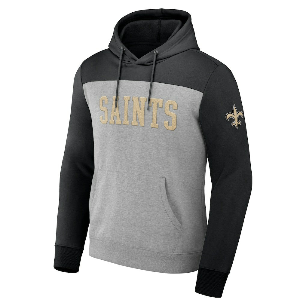 Fanatics New Orleans Saints NFL x Darius Rucker Collection Color Blocked Pullover Hoodie Heather Gray