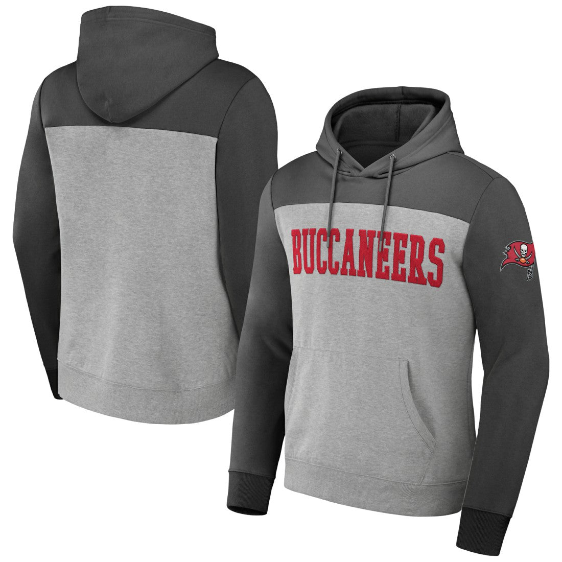 Fanatics Tampa Bay Buccaneers NFL x Darius Rucker Collection Color Blocked Pullover Hoodie Heather Gray
