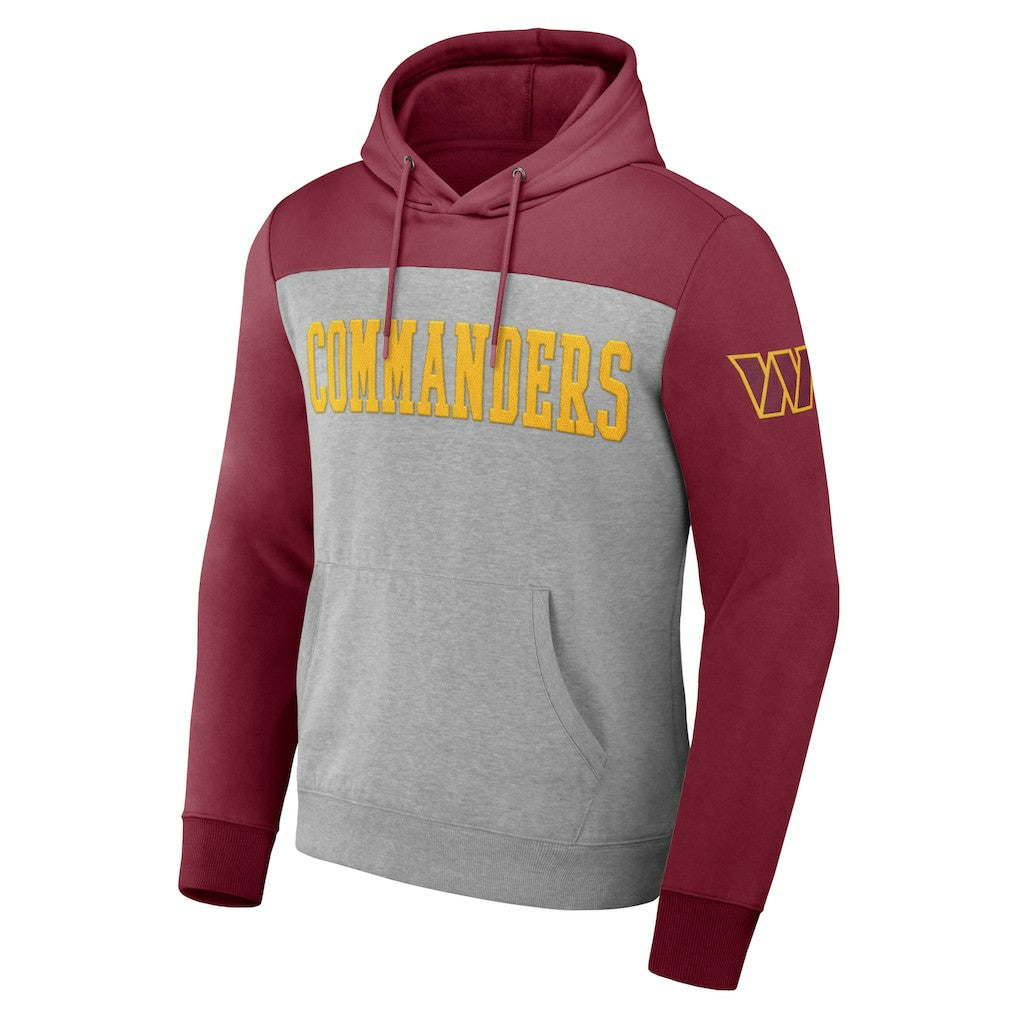 Fanatics Washington Commanders NFL x Darius Rucker Collection Color Blocked Pullover Hoodie Heather Gray