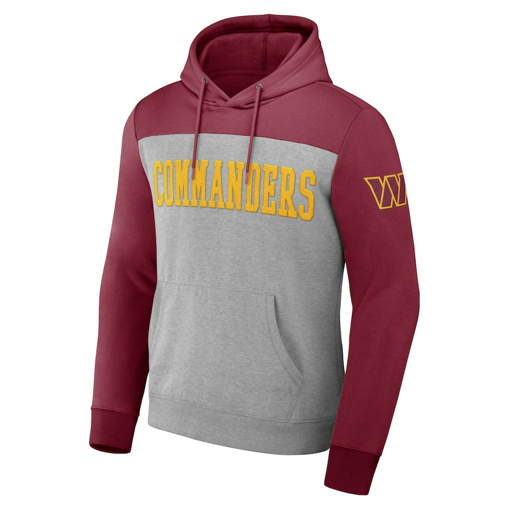 Fanatics Washington Commanders NFL x Darius Rucker Collection Color Blocked Pullover Hoodie Heather Gray