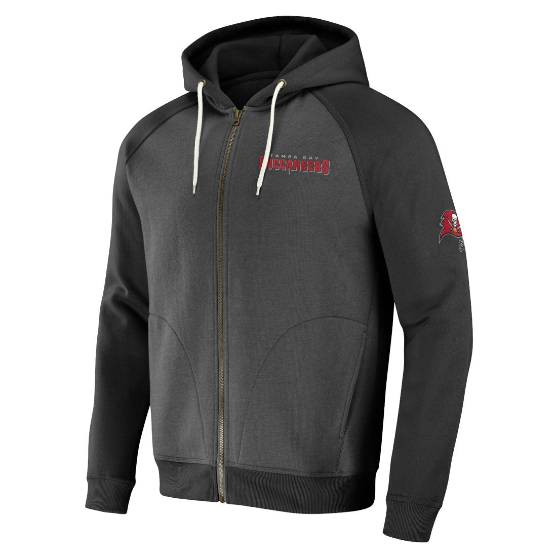 Fanatics Tampa Bay Buccaneers NFL x Darius Rucker Collection Raglan Full-Zip Hoodie Pewter