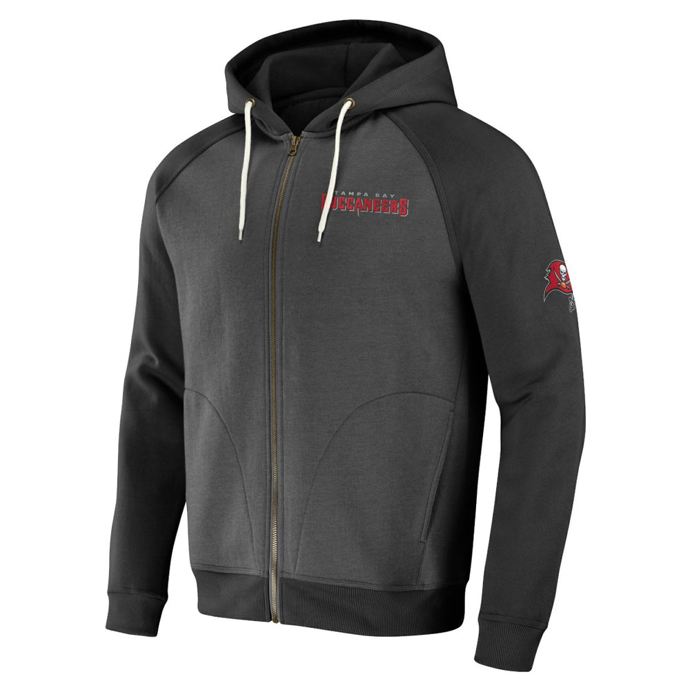 Fanatics Tampa Bay Buccaneers NFL x Darius Rucker Collection Raglan Full-Zip Hoodie Pewter