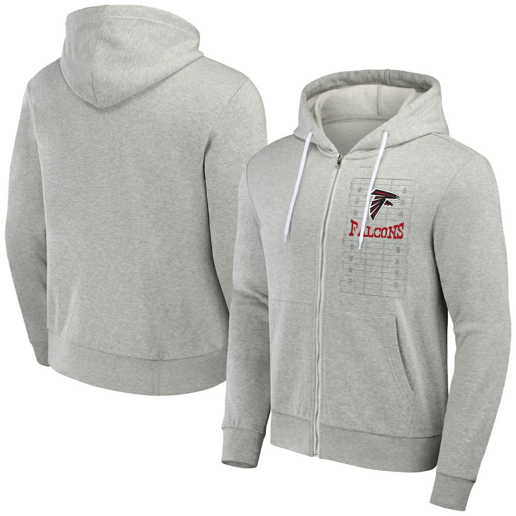 Fanatics Atlanta Falcons NFL x Darius Rucker Collection Domestic Full-Zip Hoodie Heather Gray