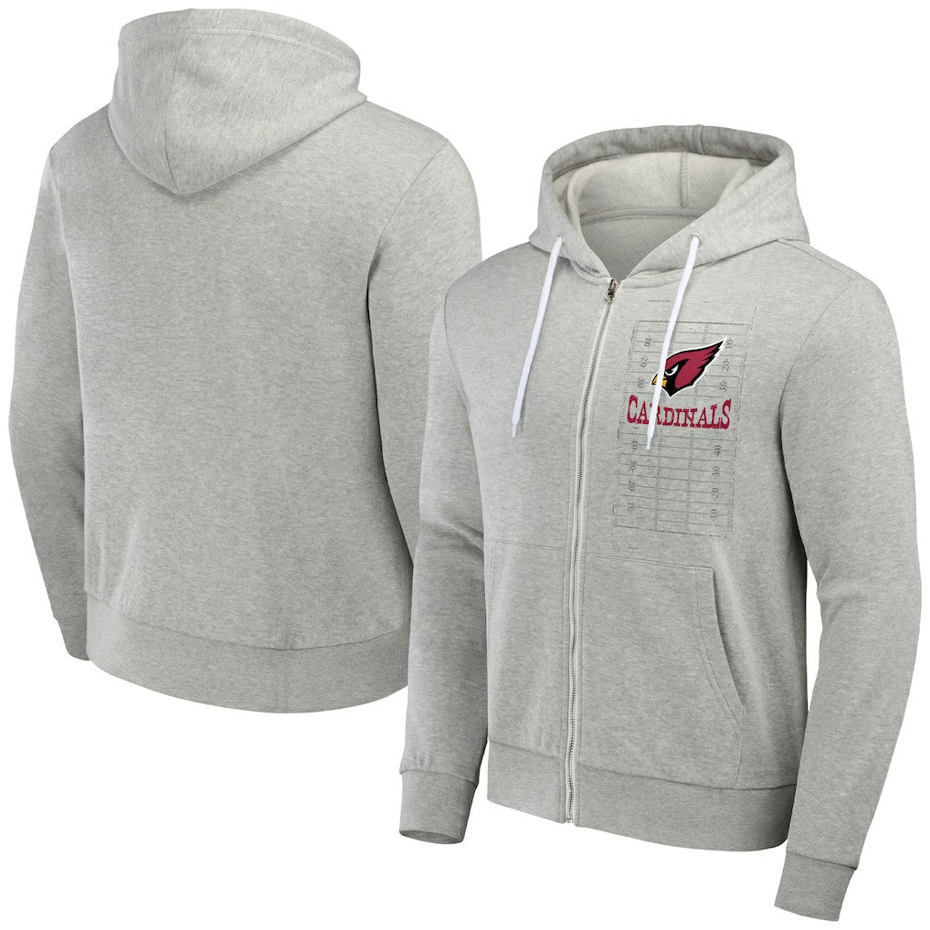 Fanatics Arizona Cardinals NFL x Darius Rucker Collection Domestic Full-Zip Hoodie Heather Gray