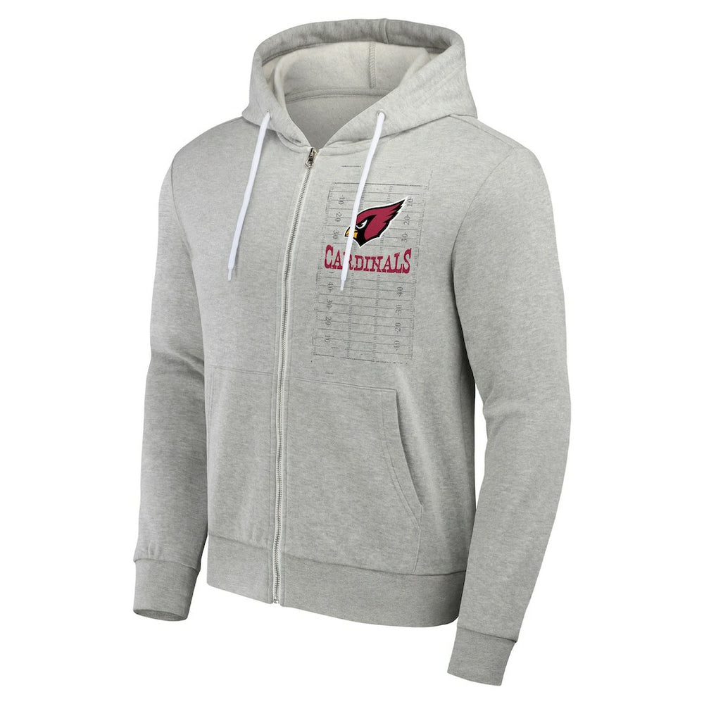 Fanatics Arizona Cardinals NFL x Darius Rucker Collection Domestic Full-Zip Hoodie Heather Gray