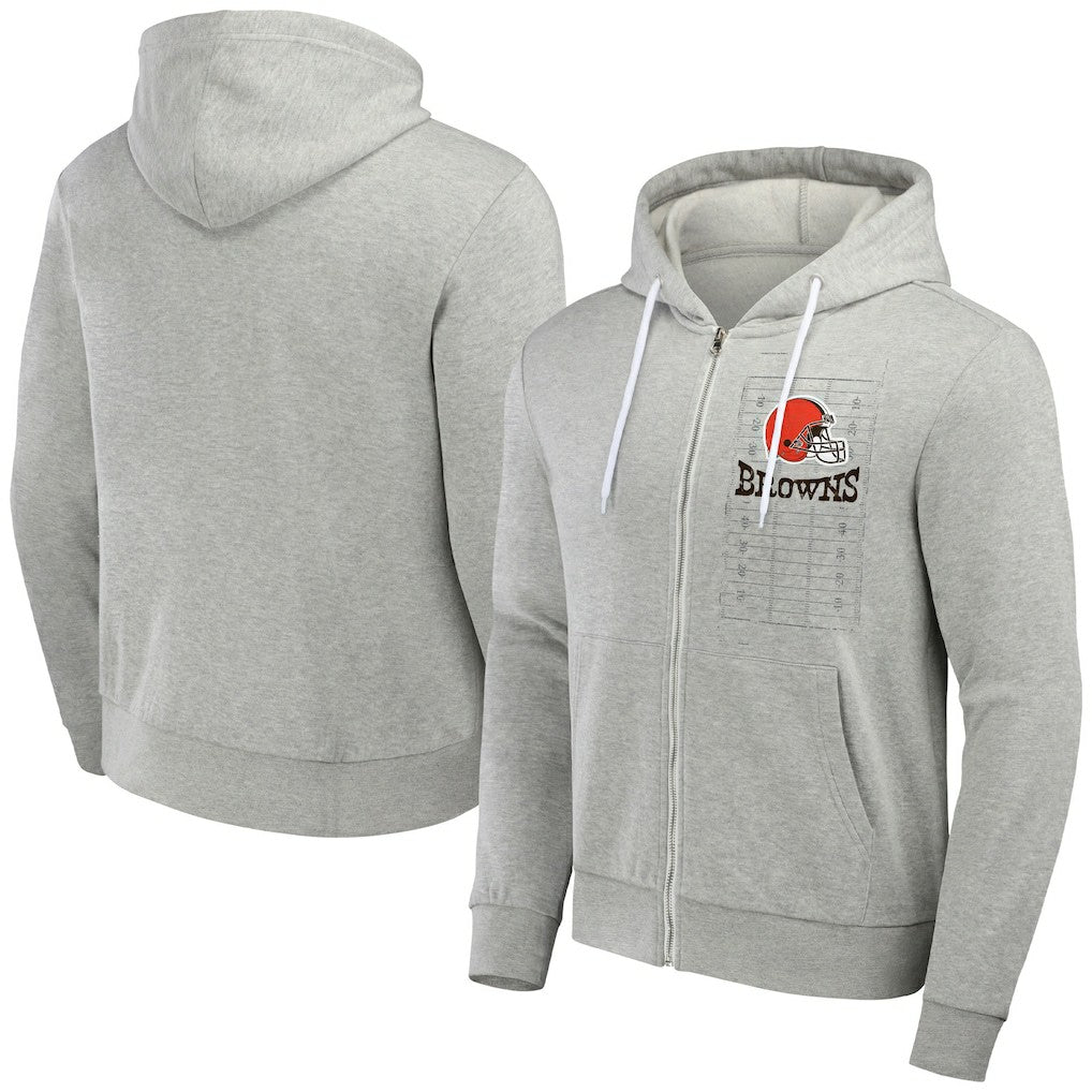 Fanatics Cleveland Browns NFL x Darius Rucker Collection Domestic Full-Zip Hoodie Heather Gray