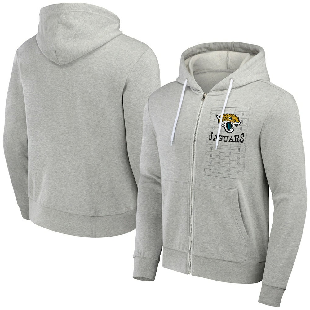 Fanatics Jacksonville Jaguars NFL x Darius Rucker Collection Domestic Full-Zip Hoodie Heather Gray