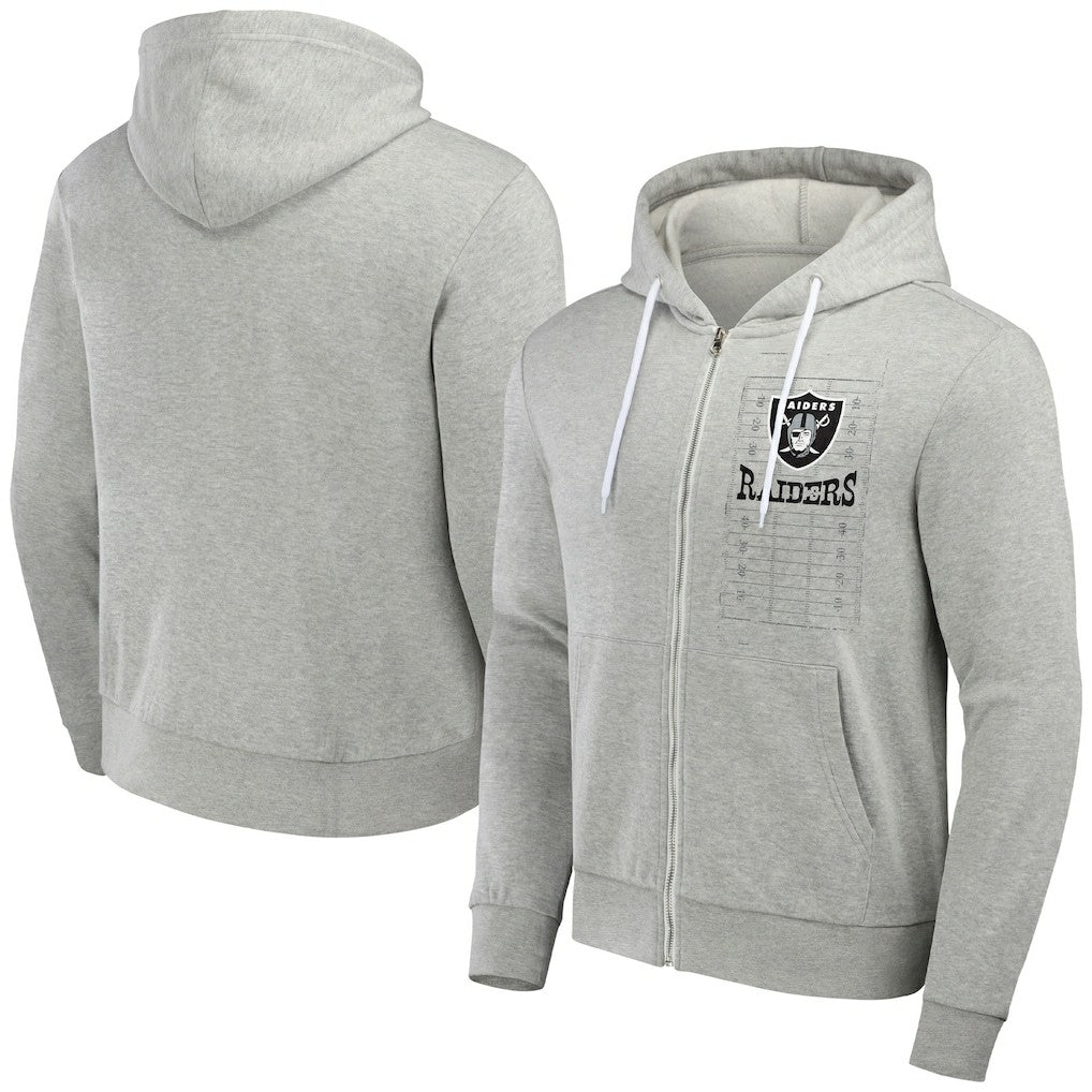 Fanatics Las Vegas Raiders NFL x Darius Rucker Collection Domestic Full-Zip Hoodie Heather Gray