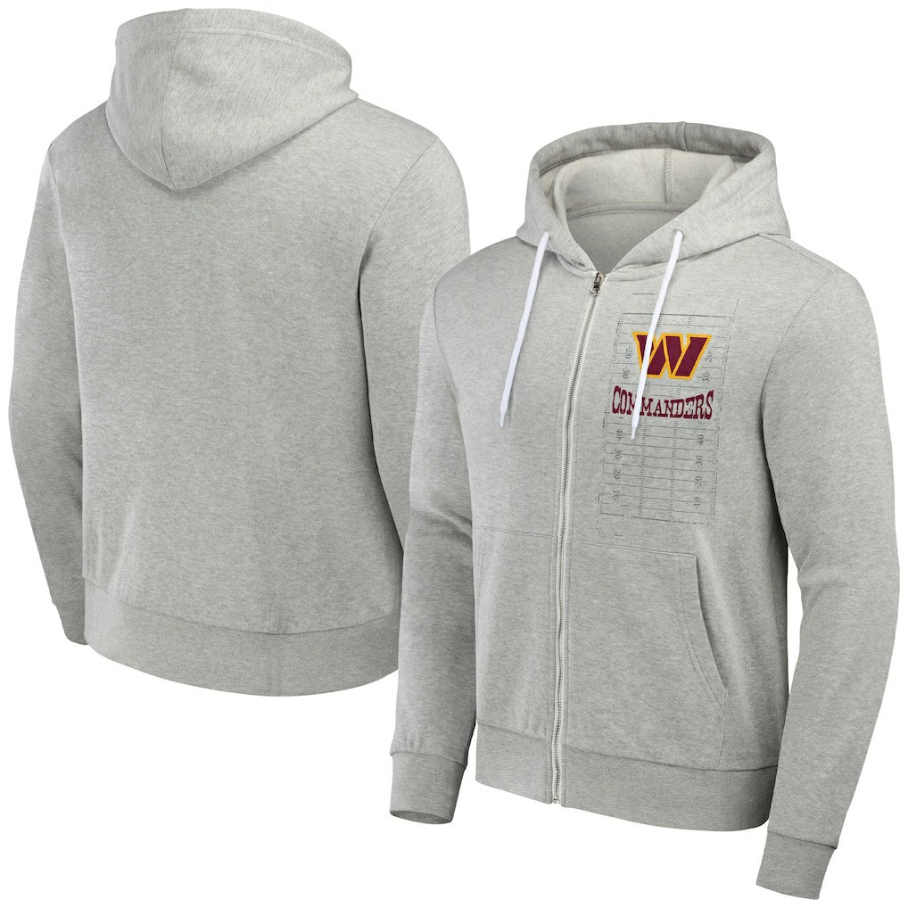 Fanatics Washington Commanders NFL x Darius Rucker Collection Domestic Full-Zip Hoodie Heather Gray