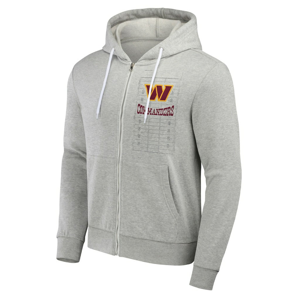 Fanatics Washington Commanders NFL x Darius Rucker Collection Domestic Full-Zip Hoodie Heather Gray