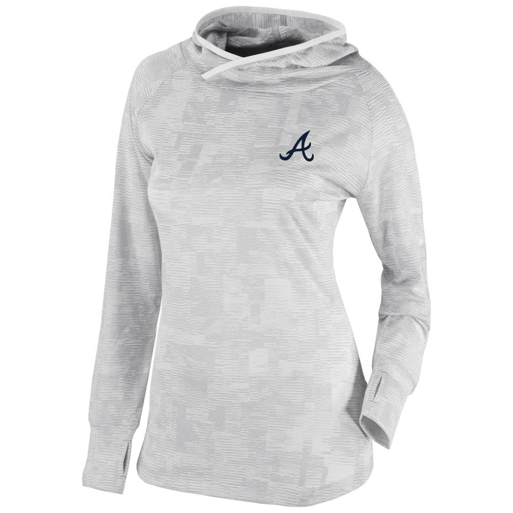 Atlanta Braves Columbia Women's Omni-Wick Sunday Ball Pullover Hoodie - White - Columbia Discount
