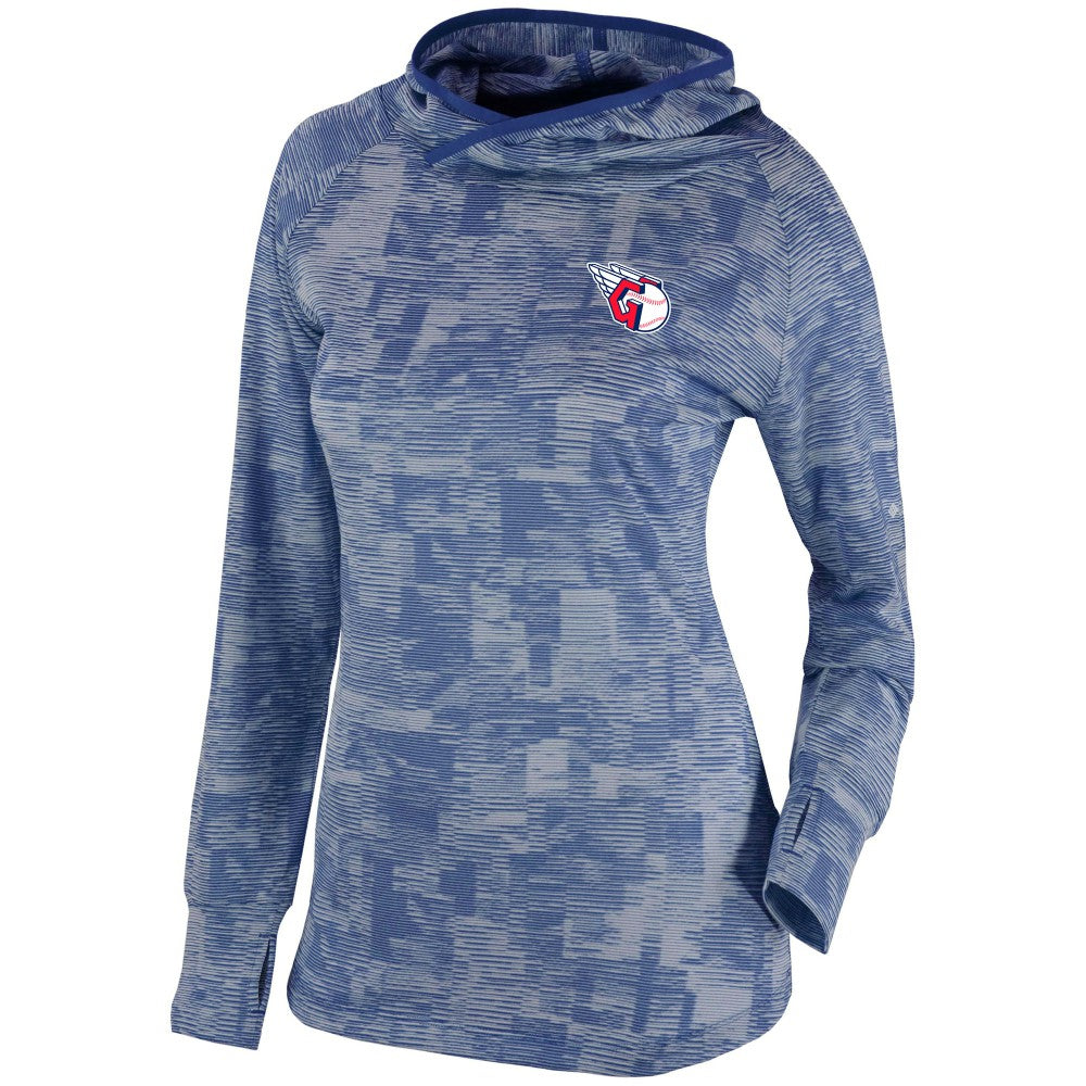 Cleveland Guardians Columbia Women's Omni-Wick Sunday Ball Pullover Hoodie - Navy - Columbia Lifestyle