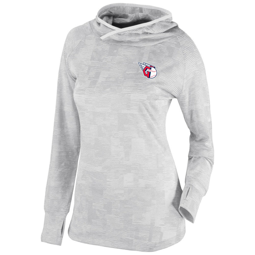 Cleveland Guardians Columbia Women's Omni-Wick Sunday Ball Pullover Hoodie - White - Columbia Lifestyle