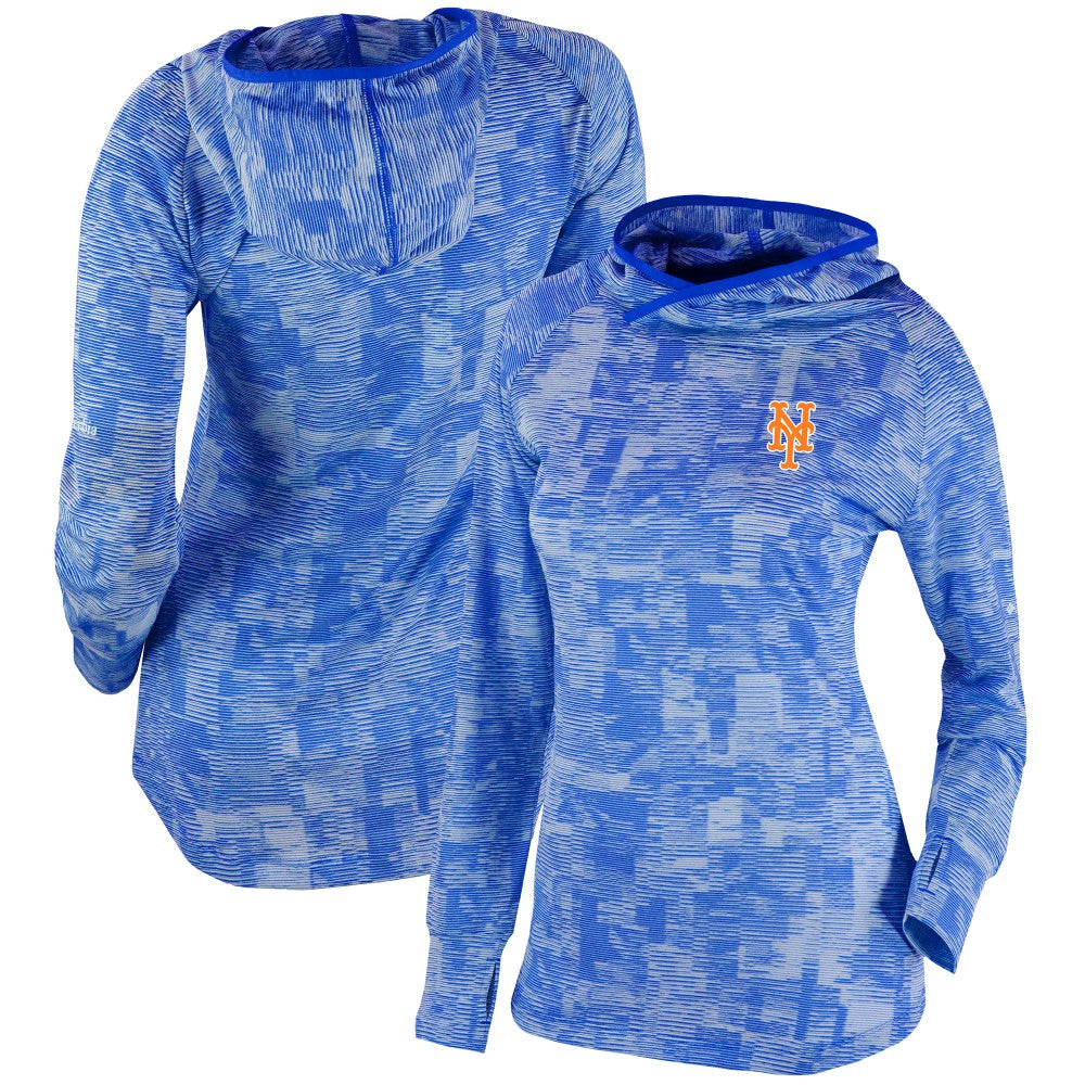 New York Mets Columbia Women's Omni-Wick Sunday Ball Pullover Hoodie - Royal - Columbia on Sale