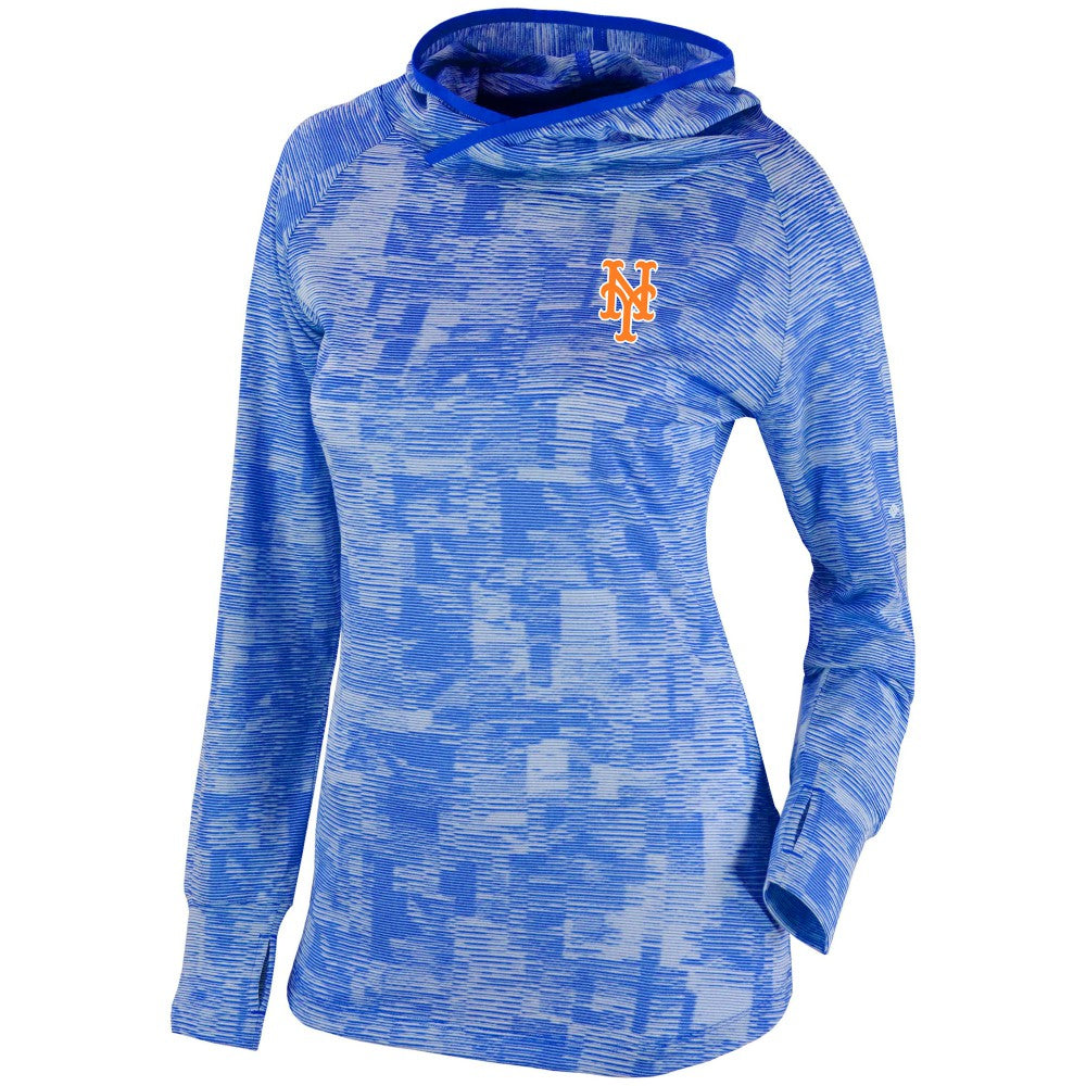 New York Mets Columbia Women's Omni-Wick Sunday Ball Pullover Hoodie - Royal - Columbia on Sale