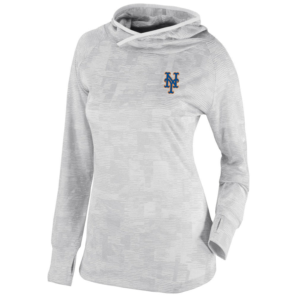 New York Mets Columbia Women's Omni-Wick Sunday Ball Pullover Hoodie - White - Columbia on Sale
