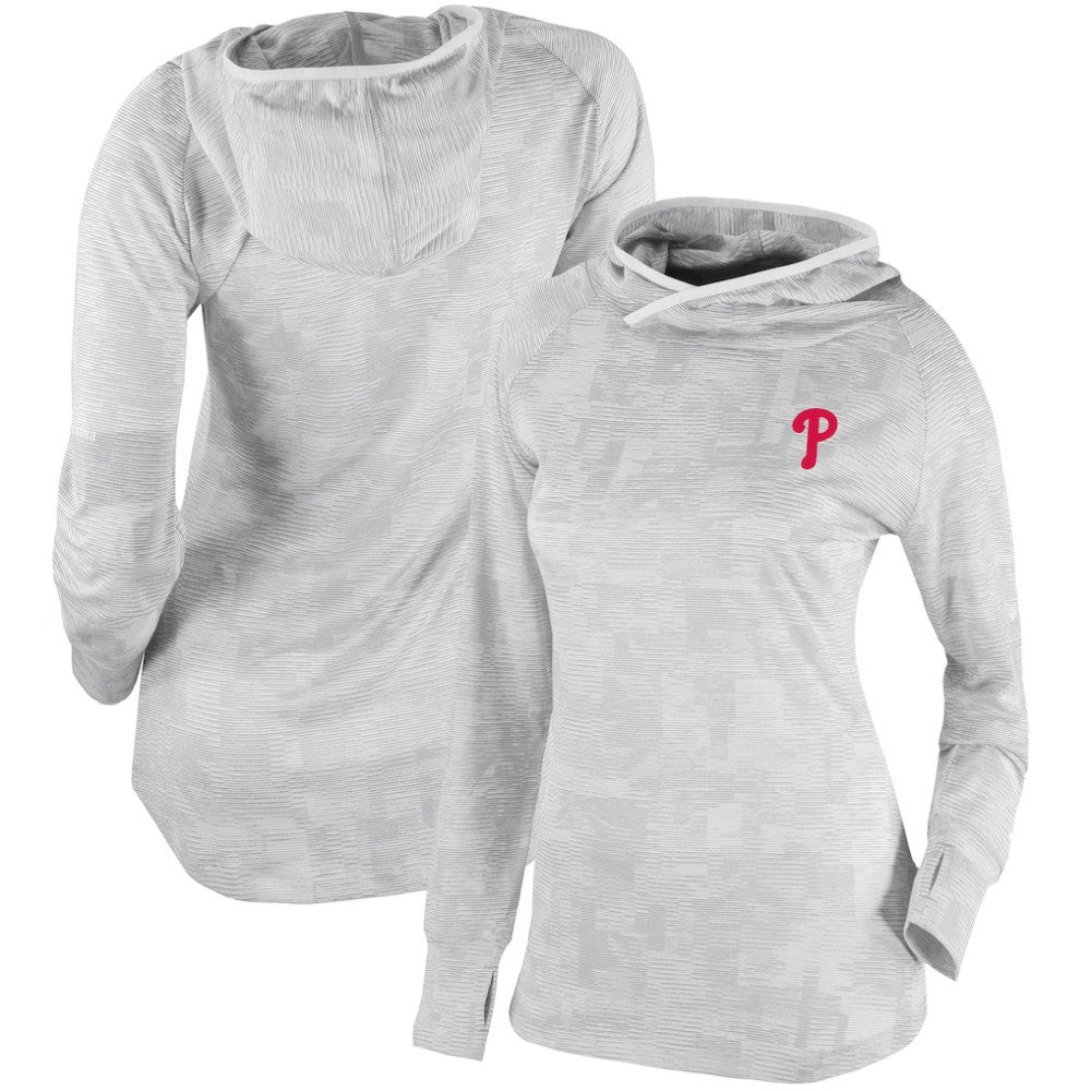 Philadelphia Phillies Columbia Women's Omni-Wick Sunday Ball Pullover Hoodie - White - Columbia Discount