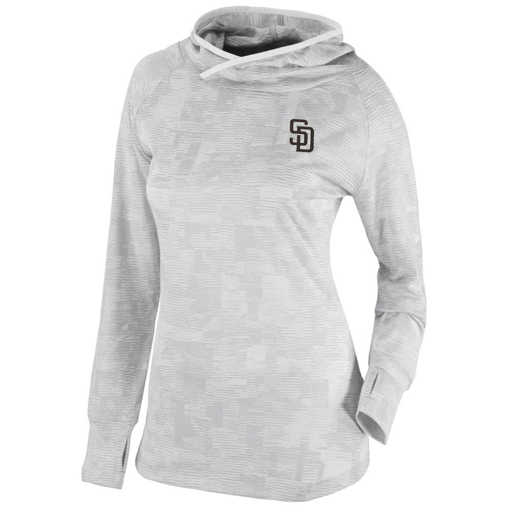 San Diego Padres Columbia Women's Omni-Wick Sunday Ball Pullover Hoodie - White - Columbia Discount