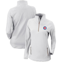 Chicago Cubs Columbia Women's Omni-Wick Outward Nine Quarter-Zip Pullover Top - White - Columbia Lifestyle
