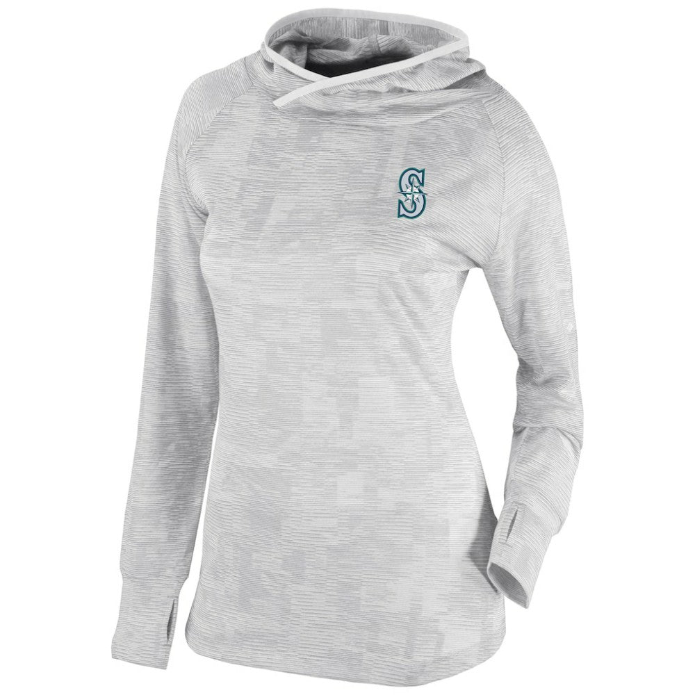 Seattle Mariners Columbia Women's Omni-Wick Sunday Ball Pullover Hoodie - White - Columbia on Sale