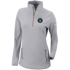 Milwaukee Brewers Columbia Women's Omni-Wick Outward Nine Quarter-Zip Pullover Top - Gray - Columbia Lifestyle