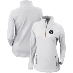 Milwaukee Brewers Columbia Women's Omni-Wick Outward Nine Quarter-Zip Pullover Top - White - Columbia Lifestyle