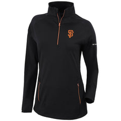 San Francisco Giants Columbia Women's Omni-Wick Outward Nine Quarter-Zip Pullover Top - Black - Columbia Sale