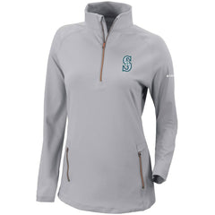 Seattle Mariners Columbia Women's Omni-Wick Outward Nine Quarter-Zip Pullover Top - Gray - Columbia Online