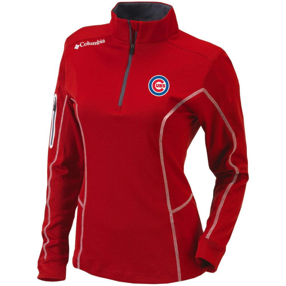 Chicago Cubs Columbia Women's Omni-Wick Shotgun Quarter-Zip Pullover Top - Red - Columbia Discount