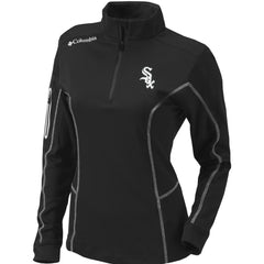 Chicago White Sox Columbia Women's Omni-Wick Shotgun Quarter-Zip Pullover Top - Black - Columbia on Sale