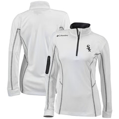 Chicago White Sox Columbia Women's Omni-Wick Shotgun Quarter-Zip Pullover Top - White - Columbia Sale