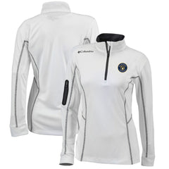Milwaukee Brewers Columbia Women's Omni-Wick Shotgun Quarter-Zip Pullover Top - White - Columbia on Sale